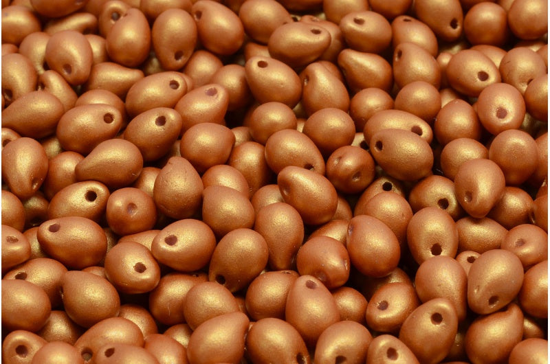 ドロップビーズ、ホワイト 24104 (02010-24104)、ガラス、チェコ共和国