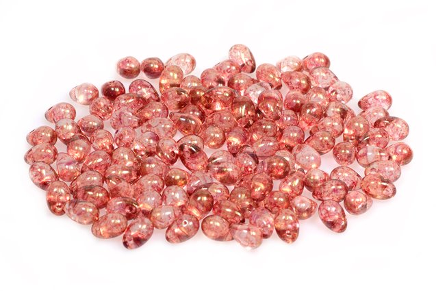 Drop Beads 4 x 6 mm, Crystal Terracotta Red (30-15495), Bohemia Crystal Glass, Czechia 11169206