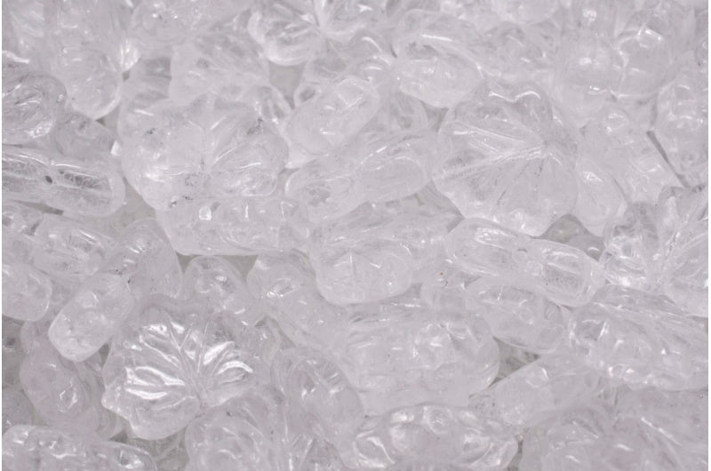 メープルリーフビーズ、クリスタル(00030)、ガラス、チェコ共和国