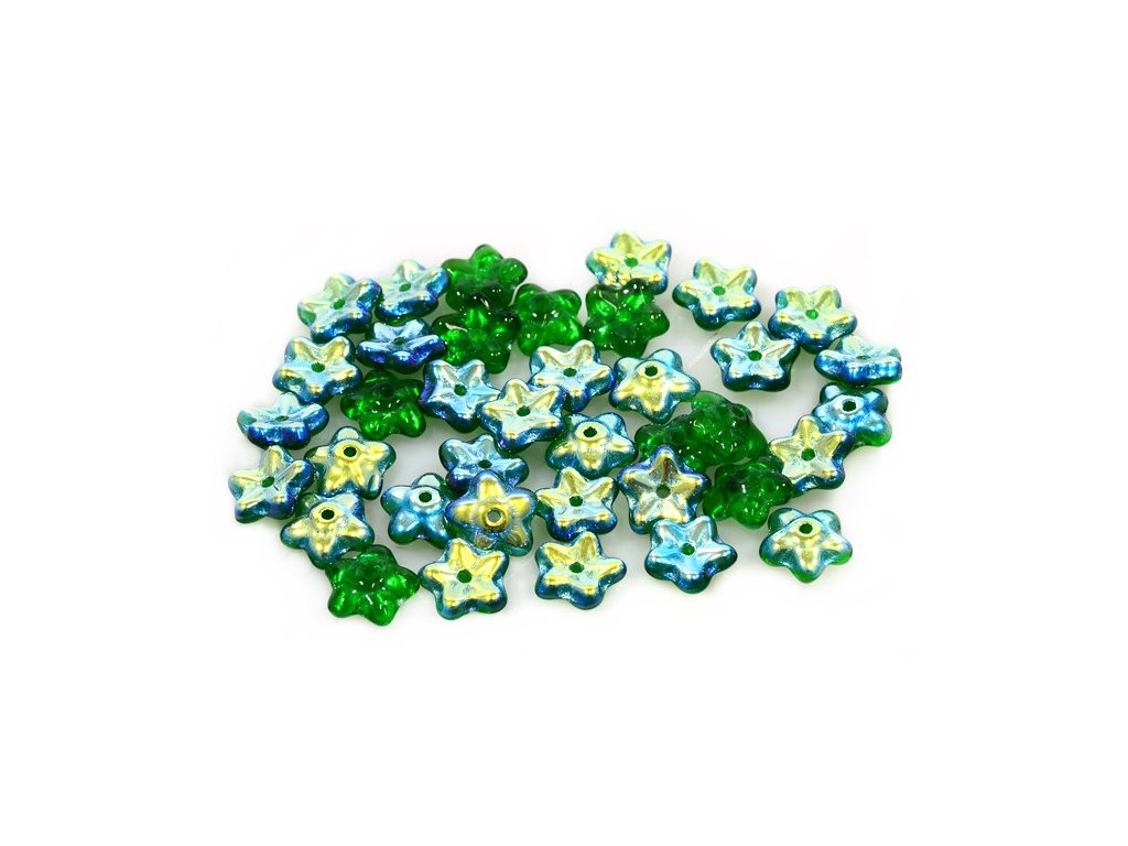 Pressed Beads Flower 50140/28701 Glass Czech Republic