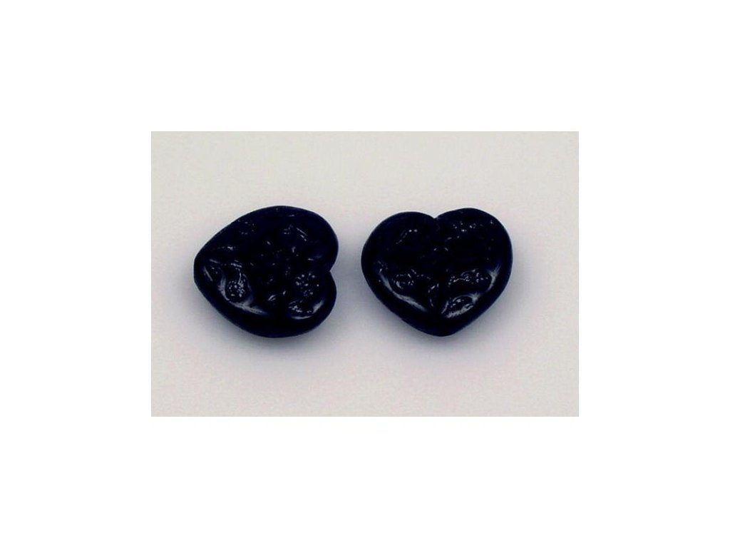Pressed Beads Heart 23980-Rytina Glass Czech Republic