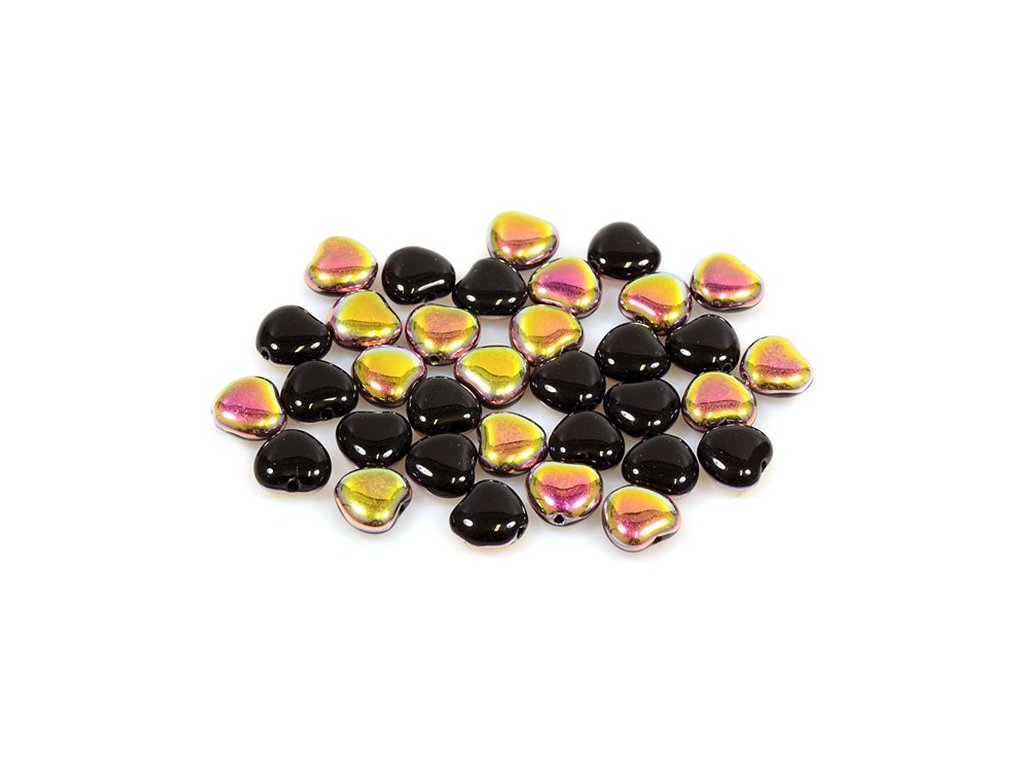 Pressed Beads Heart 23980/28009 Glass Czech Republic