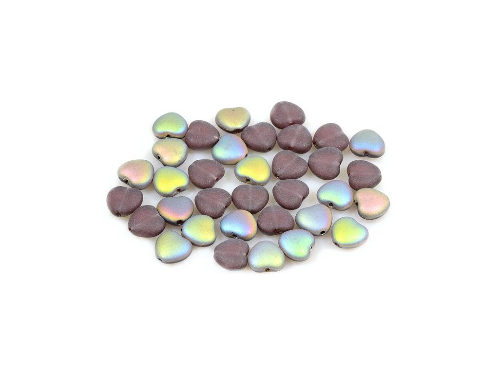 Pressed Beads Heart 20050/28771 Glass Czech Republic