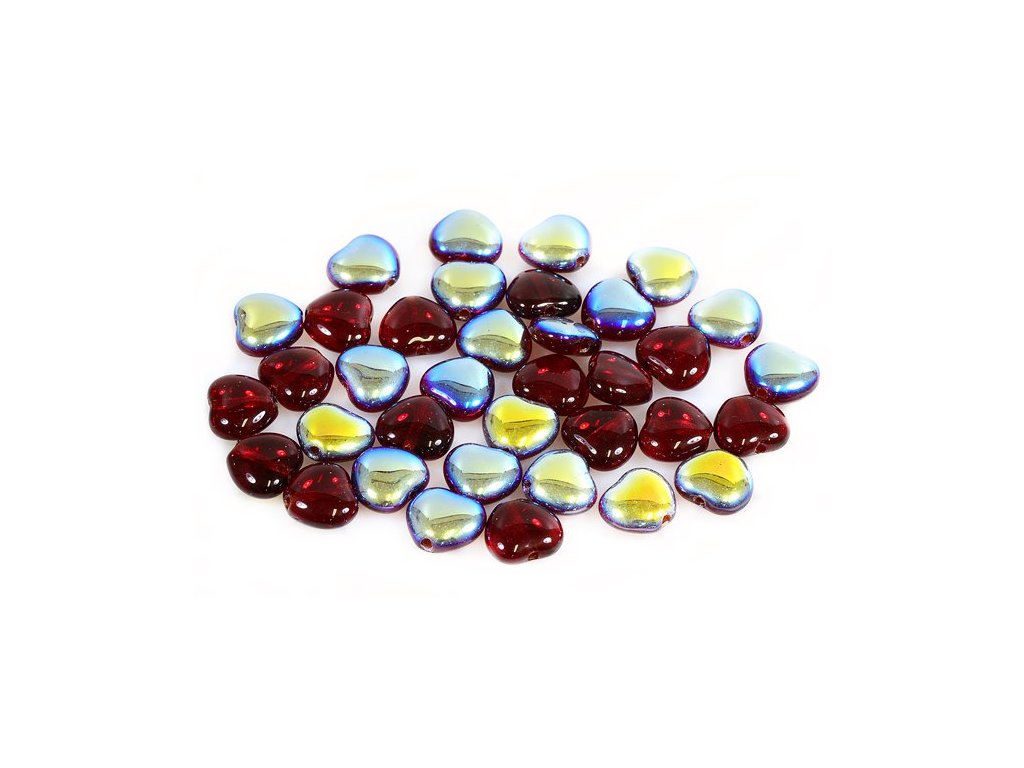Pressed Beads Heart 90110/28701 Glass Czech Republic