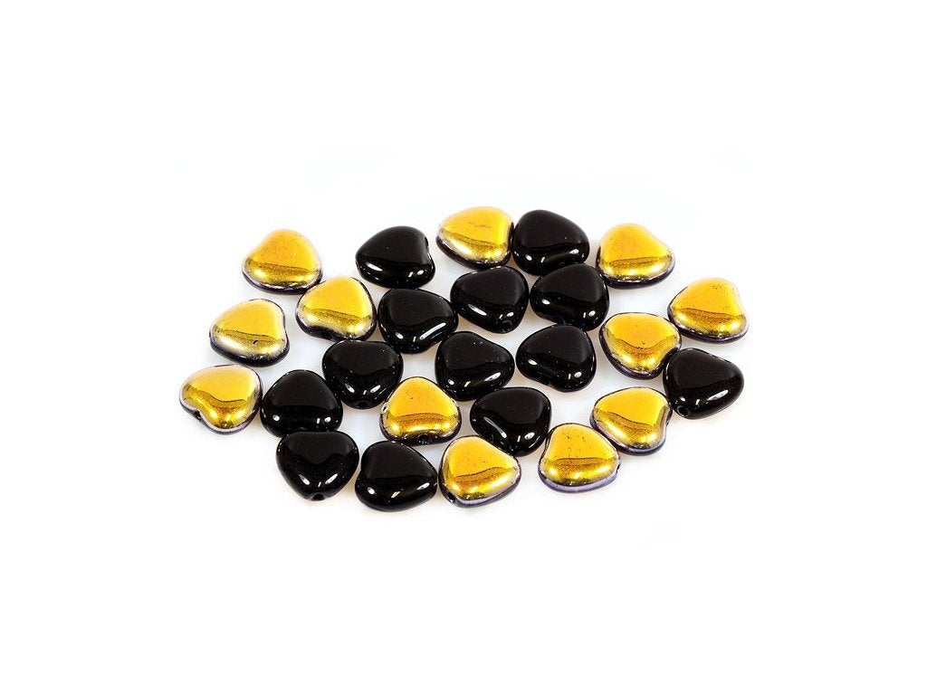 Pressed Beads Heart 23980/28010 Glass Czech Republic