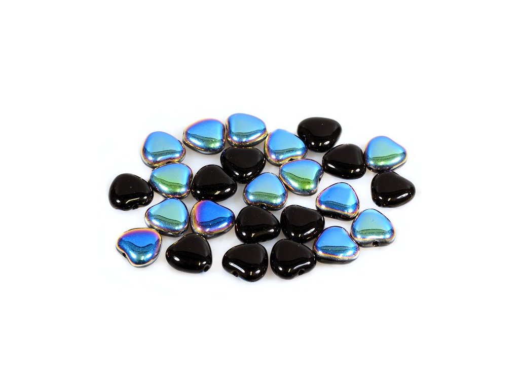 Pressed Beads Heart 23980/28101 Glass Czech Republic