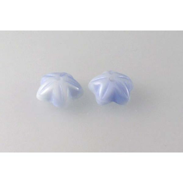 Pressed Beads 5-petal Flower 10 mm, Light Sky Blue (7314), Bohemia Crystal Glass, Czechia 11179215