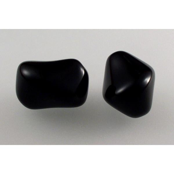 Pressed Beads 19 x 21 mm, Black (23980), Bohemia Crystal Glass, Czechia 11192002