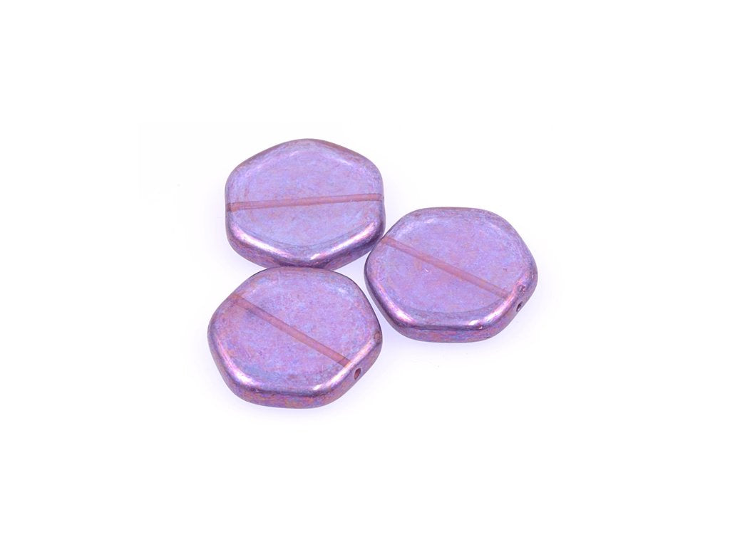 Pressed Beads Hexagon 00030/15781 Glass Czech Republic