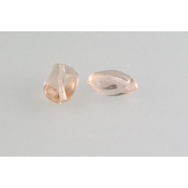 Pressed Beads 9 x 6 mm, Transparent Pink (70110), Bohemia Crystal Glass, Czechia 11199805