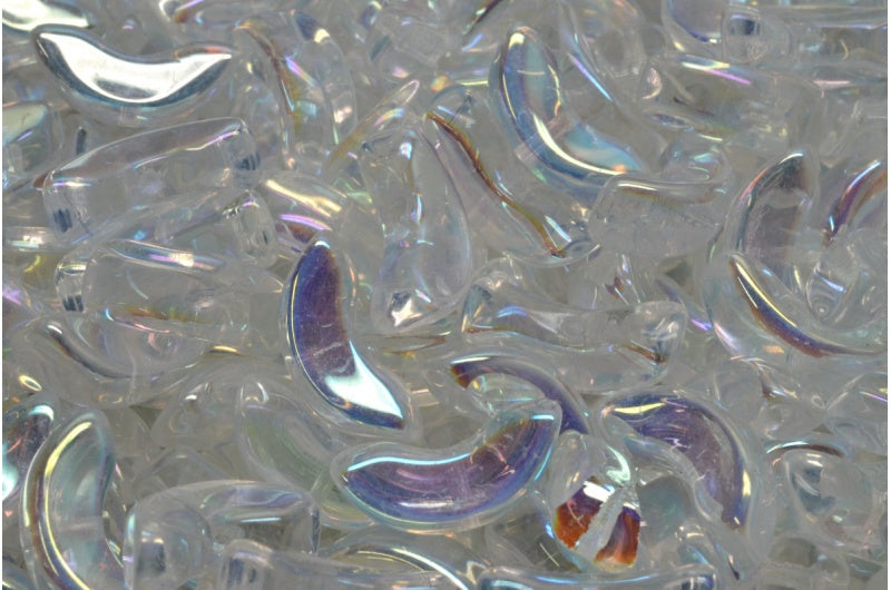 Angel Wing Beads, Crystal Ab (00030-28701), Glass, Czech Republic