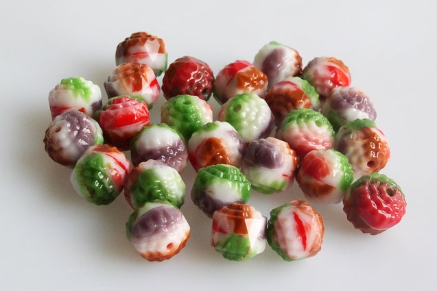 Fire Polished Faceted Beads Cathedral 8 mm, Mixed Colors (), Bohemia Crystal Glass, Czechia 15119104