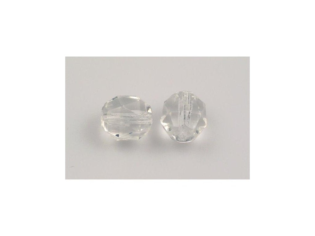 Fire Polished Faceted Beads Semi Round Crystal Glass Czech Republic