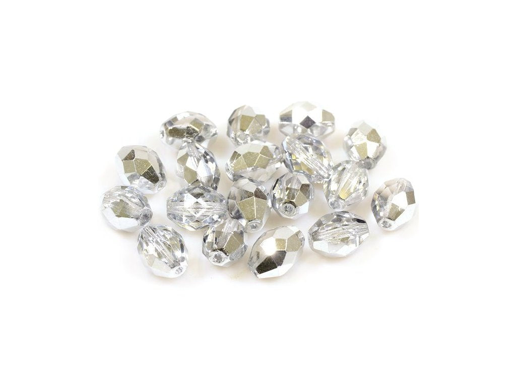 Fire Polished Faceted Beads Oval Olive 00030/27001 Glass Czech Republic