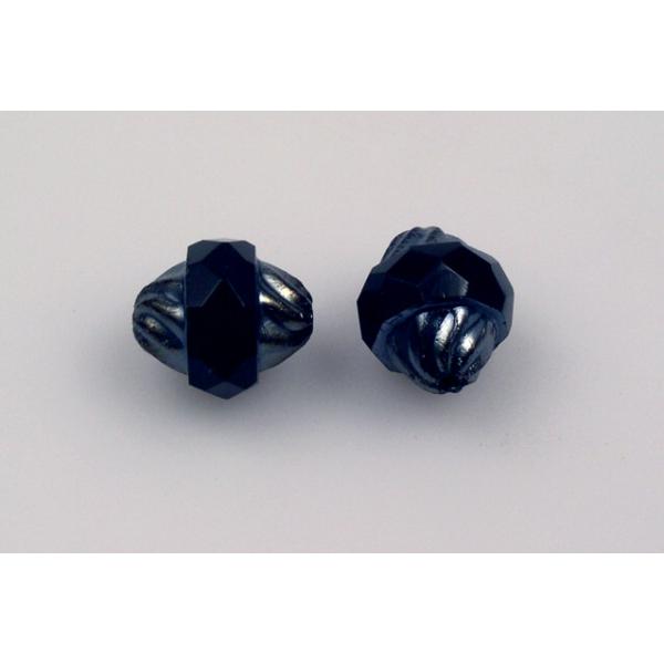 Fire Polished Faceted Beads Cathedral 11 mm, Black 91427 (23980-91427), Bohemia Crystal Glass, Czechia 15125001