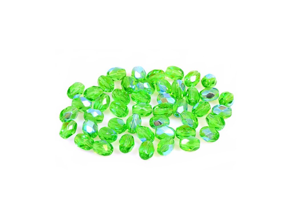 Fire Polished Faceted Beads Olives 50110/28701 Glass Czech Republic