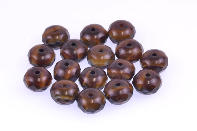 Fire Polished Faceted Beads Rondelle 9 mm, color: 26117, Bohemia Crystal Glass, Czechia 15135001