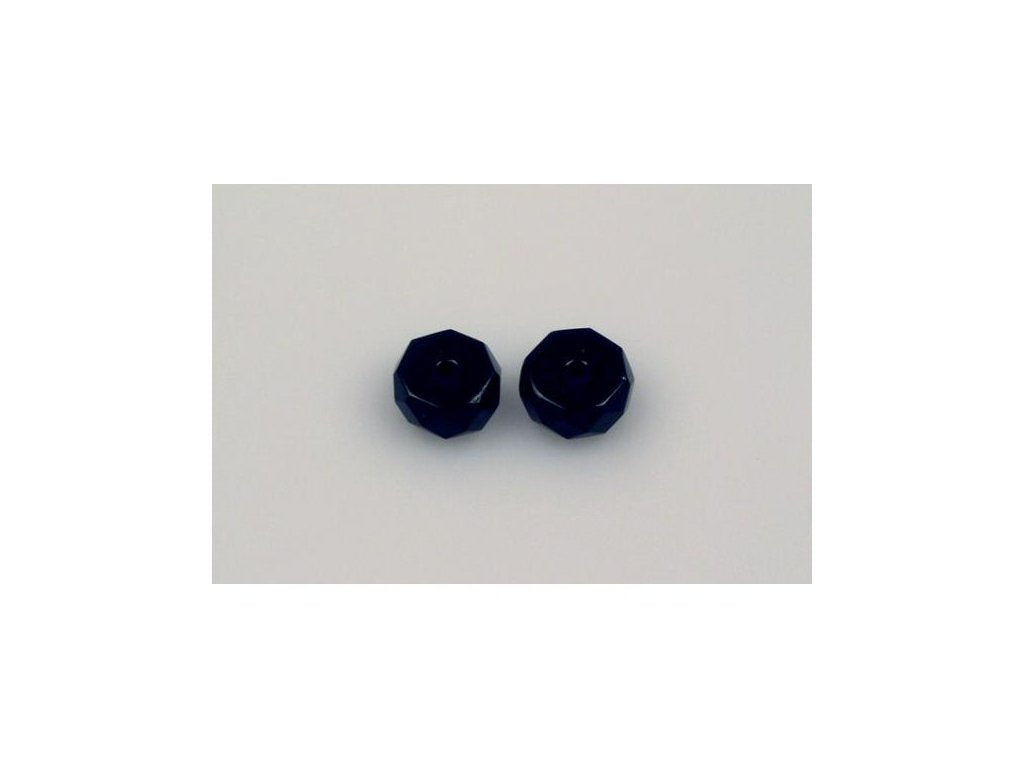 Fire Polished Faceted Beads Rondelle Black Glass Czech Republic