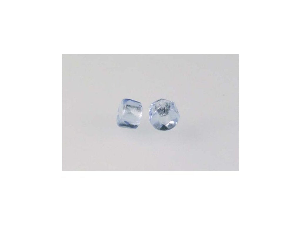 Fire Polished Faceted Beads Pony Bagel Transparent Blue Glass Czech Republic