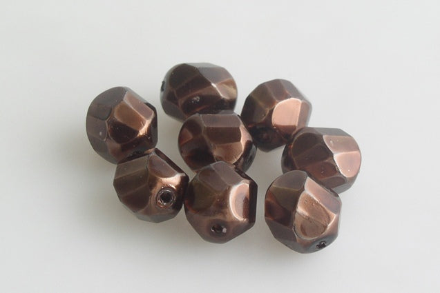 Fire Polished Faceted Beads Spiral Semi Round 10 mm, Crystal 70419 (30-70419), Bohemia Crystal Glass, Czechia 15199027