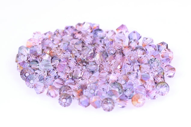 MC Bicone Xilion Cut beads High Sparkle 4 mm, Crystal Combined Luster Red Green (30-91001), Bohemia Crystal Glass, Czechia 45169302