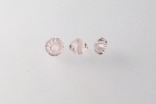 MC Bicone Xilion Cut beads High Sparkle 4 mm, Transparent Pink (70200), Bohemia Crystal Glass, Czechia 45169302