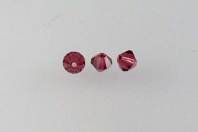 MC Bicone Xilion Cut beads High Sparkle 4 mm, Transparent Red (70350), Bohemia Crystal Glass, Czechia 45169302