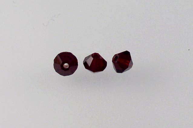 MC Bicone Xilion Cut beads High Sparkle 4 mm, Transparent Red (90110), Bohemia Crystal Glass, Czechia 45169302