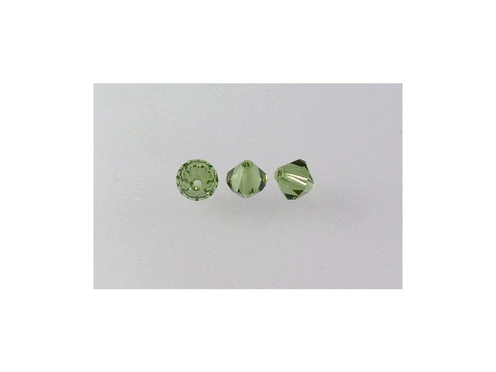 MC Bicone Xilion Cut beads High Sparkle Transparent Green Glass Czech Republic
