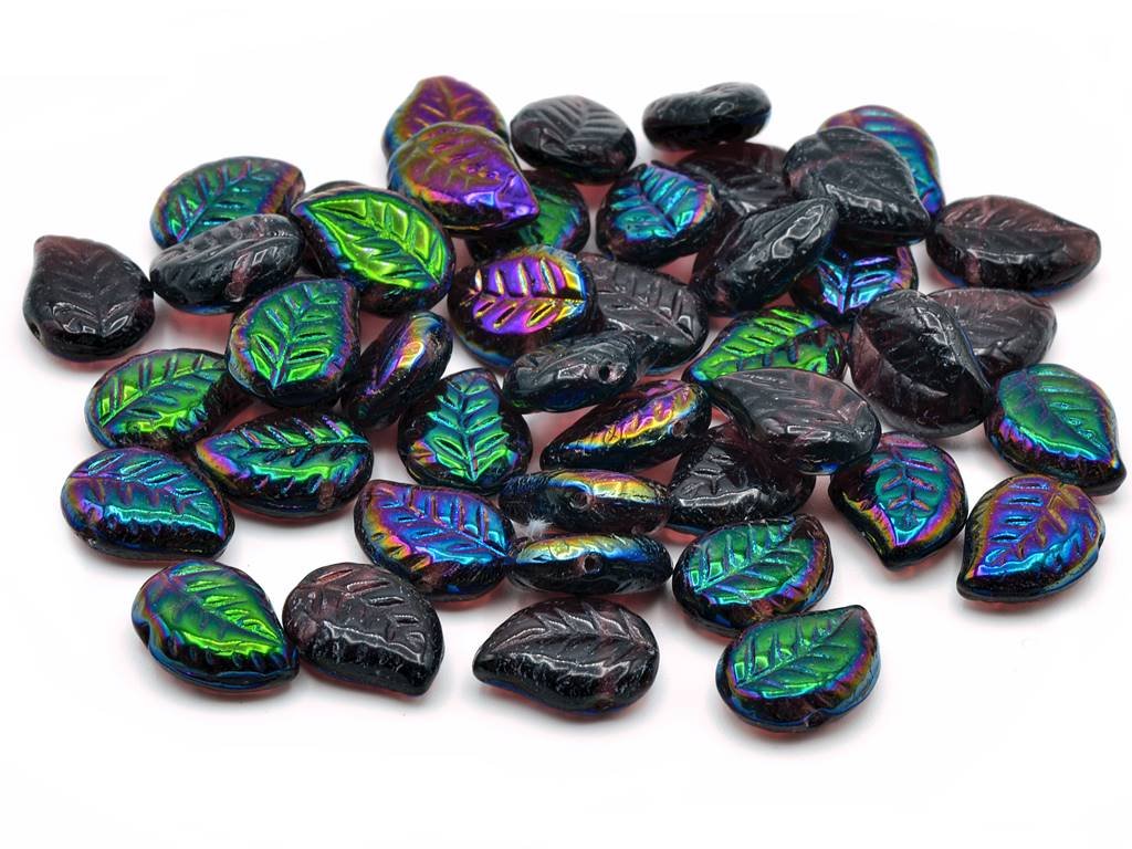 Nice Leaf Beads 20080/27307 Glass Czech Republic