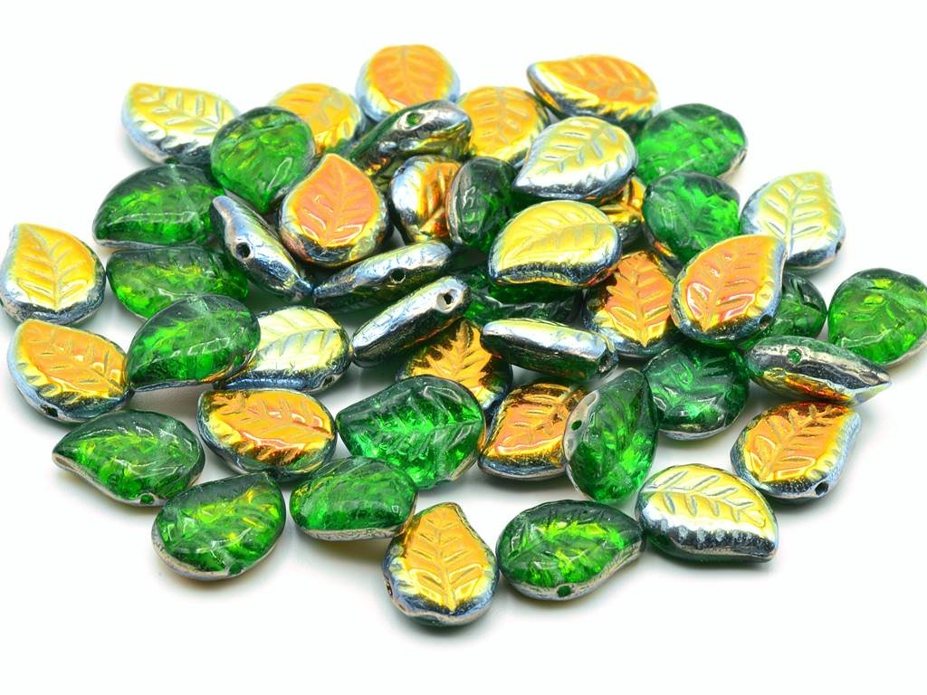 Nice Leaf Beads 50610/28001 Glass Czech Republic