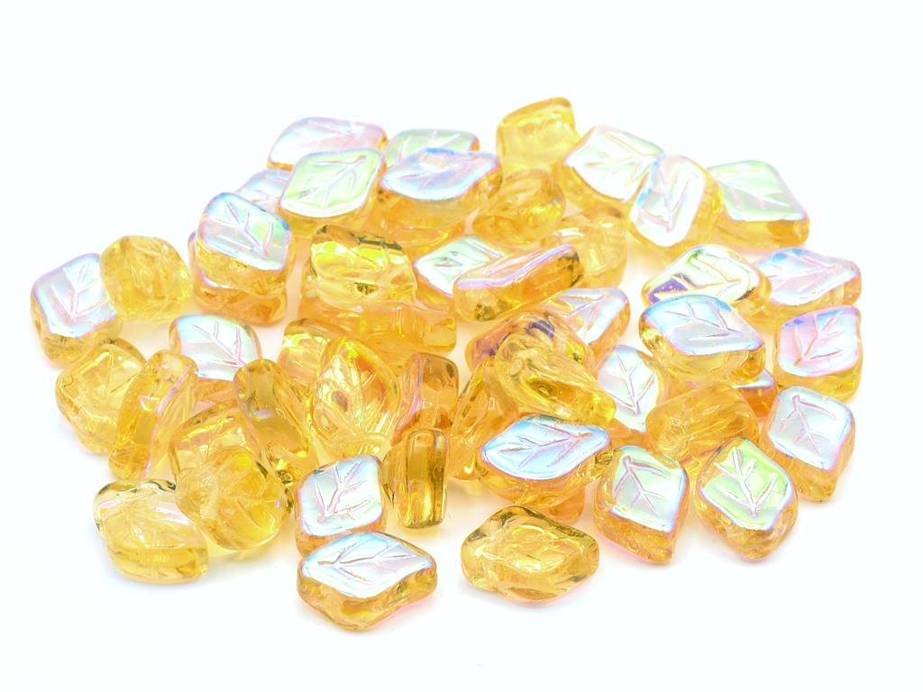 Leaf Beads 70990/28701 Glass Czech Republic