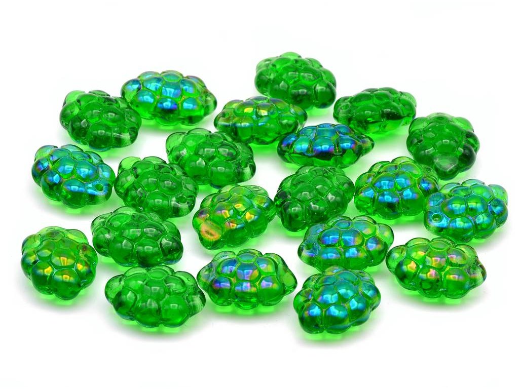 Pressed Beads Grape 50120/27307 Glass Czech Republic