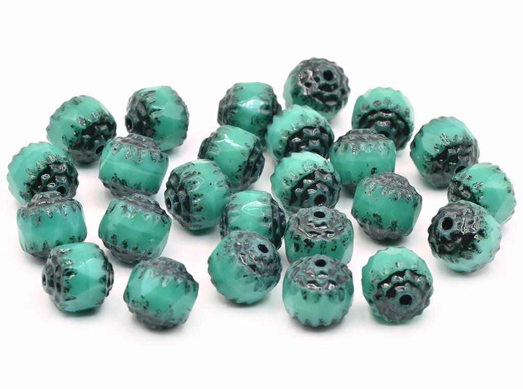 Fire Polished Faceted Beads Cathedral 8 mm, Turquoise 91476 (63130-91476)