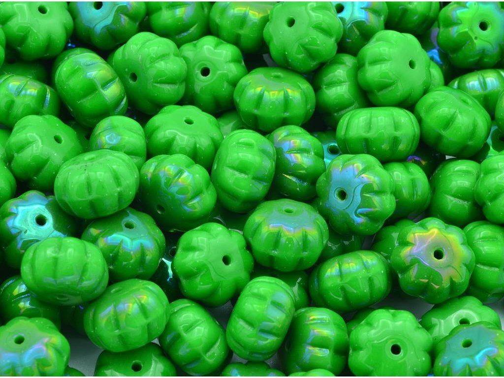 Melon Round Beads 53330/27307 Glass Czech Republic