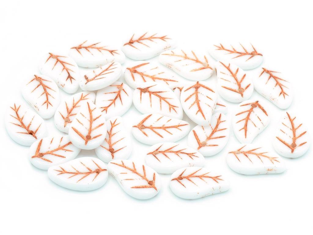 Flat Leaf Beads 03000/54307 Glass Czech Republic