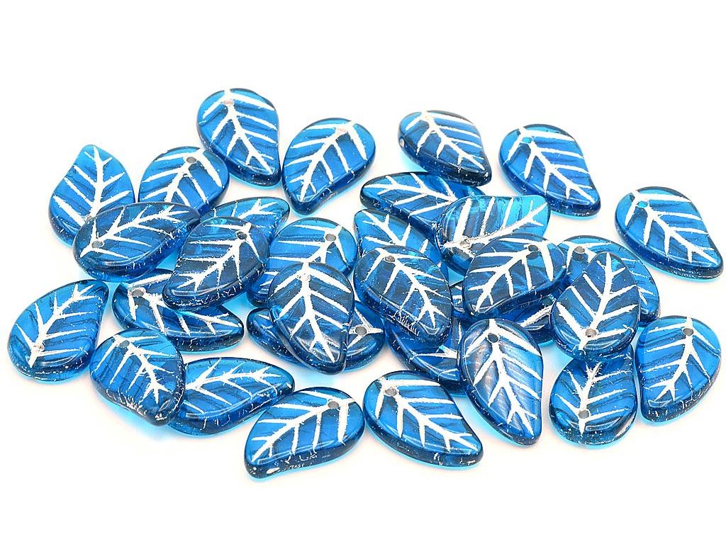 Flat Leaf Beads 60080/54201 Glass Czech Republic
