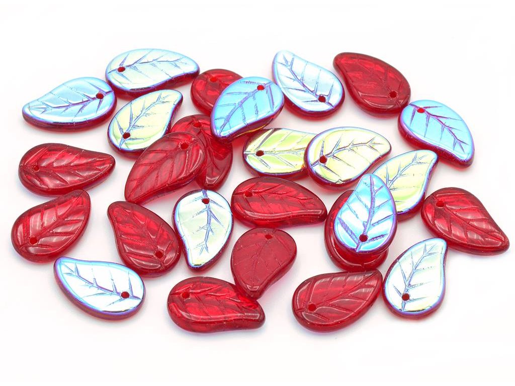 Flat Leaf Beads 90080/28701 Glass Czech Republic