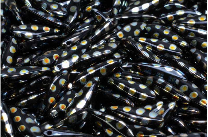 ダガービーズ、ブラック 2800I (23980-2800I)、ガラス、チェコ共和国