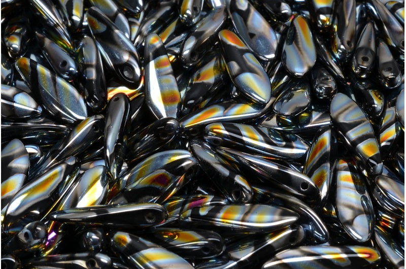 ダガービーズ、黒 2800V (23980-2800V)、ガラス、チェコ共和国