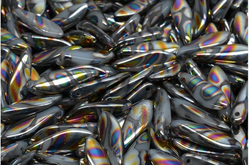 ダガービーズ、ホワイト 2810V (02010-2810V)、ガラス、チェコ共和国