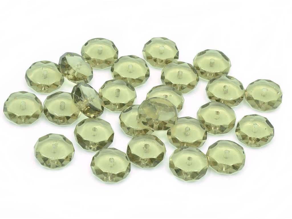 Fire Polished Faceted Beads Rondelle Gray Glass Czech Republic