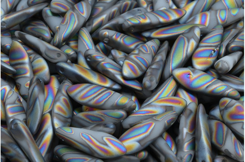 ダガービーズ、ホワイト 2817V (02010-2817V)、ガラス、チェコ共和国