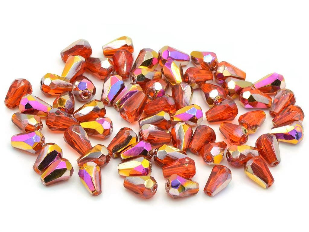 Fire Polished Faceted Beads Pear Drop 90030/27137 Glass Czech Republic