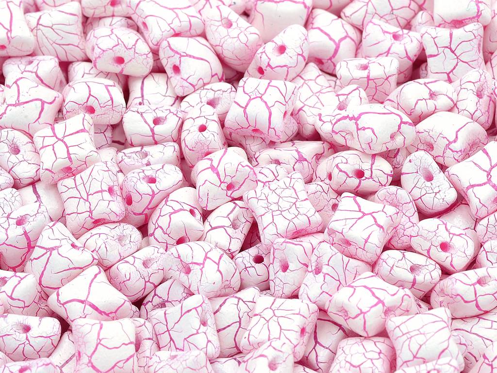 WibeDuo 2-hole Beads Star Cross 8 x 8 mm, White 24603 (02010-24603)