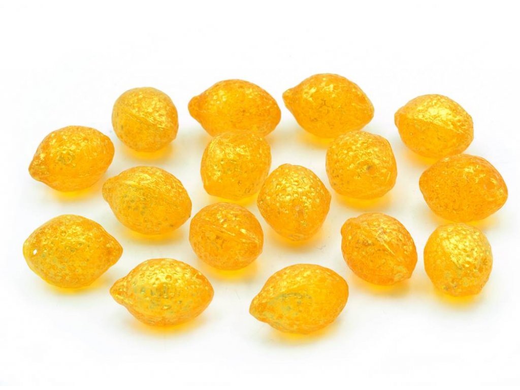 Pressed Beads Lime 80040/56902 Glass Czech Republic