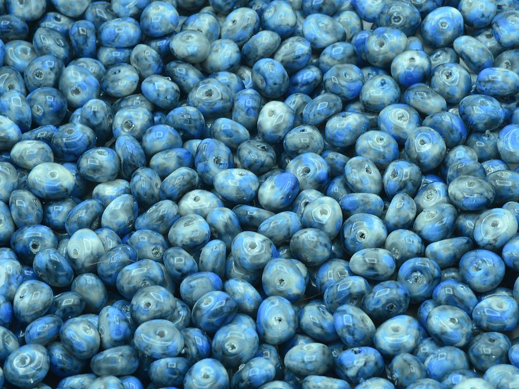 Pressed Beads 4 x 6 mm, Chalk White 89147 (03000-89147)