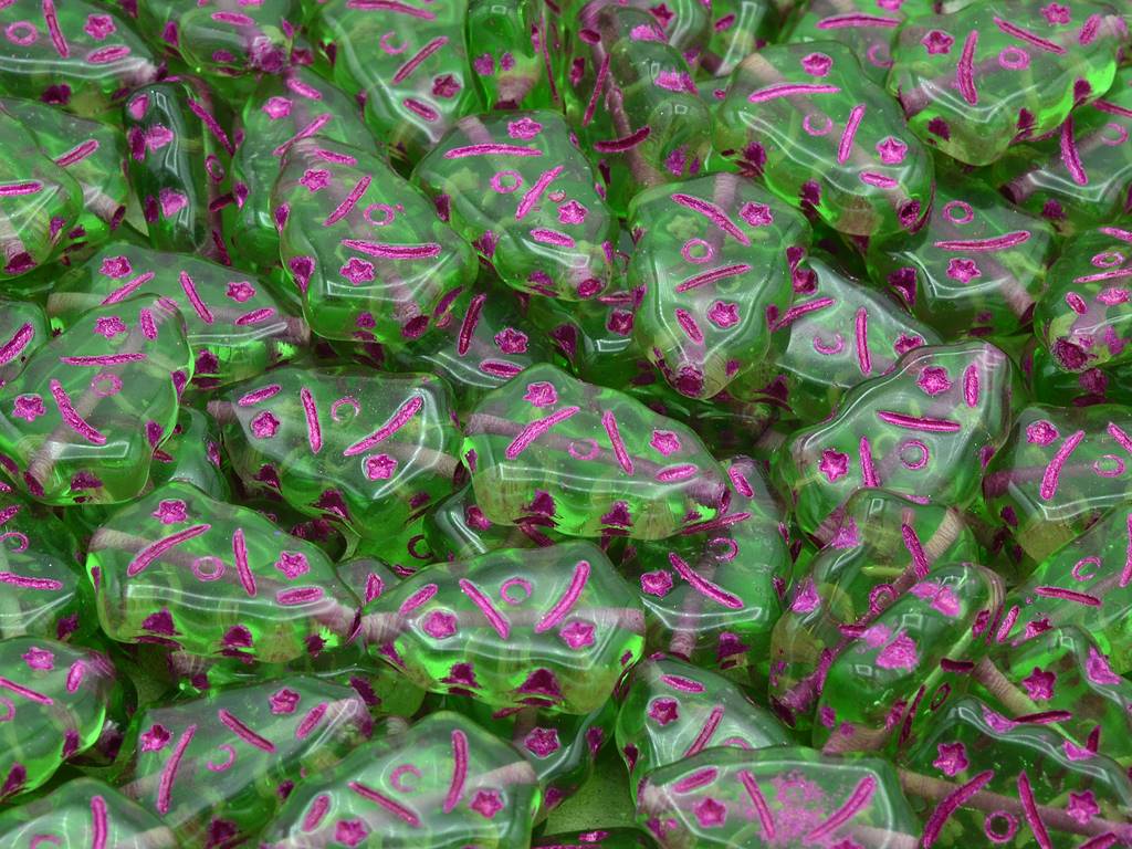 Christmas Tree Beads, 50040 54570 (50040-54570), Glass, Czech Republic