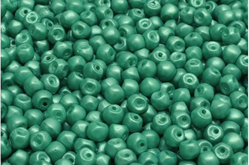 Mushroom Button Beads, White 29341 (02010-29341), Glass, Czech Republic