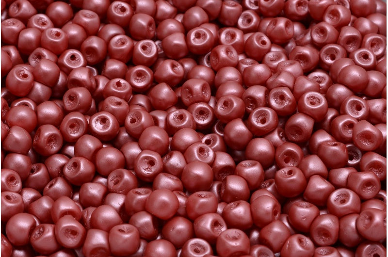 Mushroom Button Beads, White 29360 (02010-29360), Glass, Czech Republic